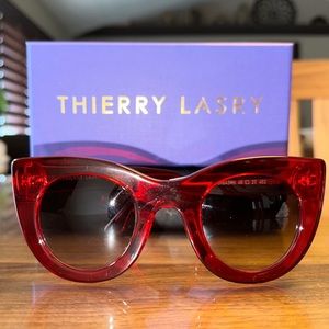 THIERRY LASRY Red Cat Eye SUNGLASSES
